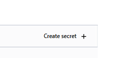 Create Secret in Vault